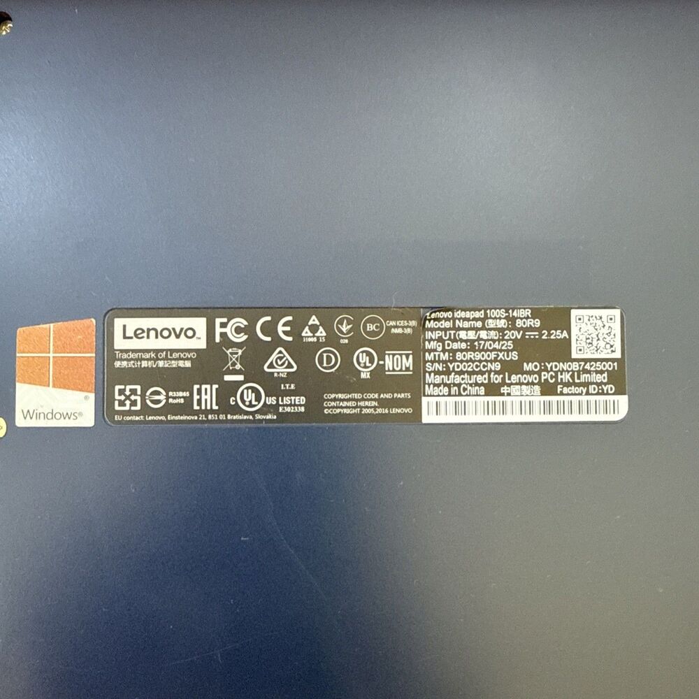 Lenovo IdeaPad 100S 14" Laptop 14IBR - Navy Blue with Power Supply - Picture 4 of 10